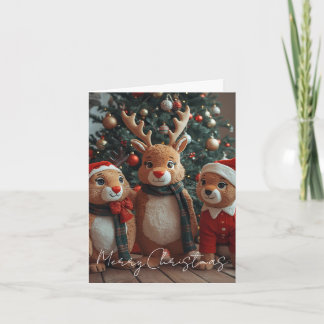 Merry Christmas Animal Christmas Card Feestdagen Kaart