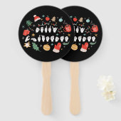 Merry Christmas - ASL Amerikaanse Gebarentaal III Handwaaier (Voorkant en achterkant)