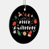 Merry Christmas - ASL Amerikaanse Gebarentaal III Keramisch Ornament (Rechts)