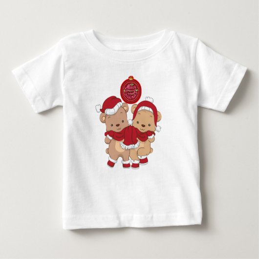 : Merry Christmas Baby Fine Jersey T-Shirt (Devant)