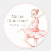 Merry Christmas Ballerina Sticker (Devant)