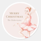 Merry Christmas Ballerina Sticker (Devant)