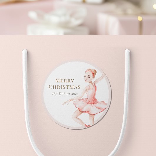 Merry Christmas Ballerina Sticker
