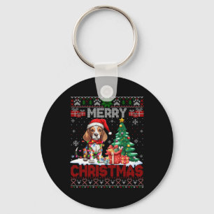 Merry Christmas Beagle Hondenliefhebber Ugly Xmas Sleutelhanger