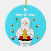Merry Christmas Beekeeper Apiary Santa with Bees Keramisch Ornament (Voorkant)