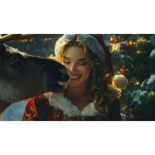 Merry Christmas beroemd gemaakt door Santa Girl Kaart