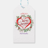 Merry christmas best  wishes  cadeaulabel (Achterkant)