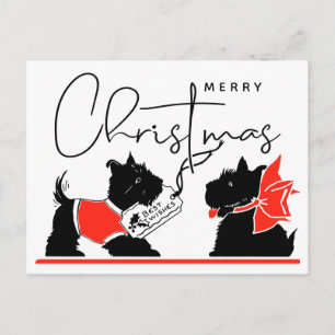 MERRY CHRISTMAS   Beste wensen voor Schotse honden Briefkaart