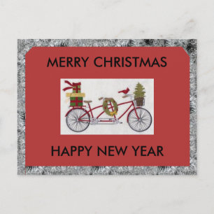 MERRY CHRISTMAS BICYCLE BRIEFKAART