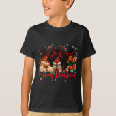 Merry Christmas Black Queen Girl African Santa Mel T-shirt (Voorkant)