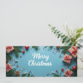 Merry Christmas - Blauwe flatlay (Staand voorkant)