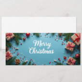 Merry Christmas - Blauwe flatlay (Voorkant / Achterkant)