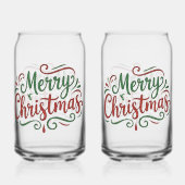 Merry Christmas  Blikvorm Glas (Voorkant)