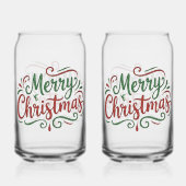 Merry Christmas  Blikvorm Glas (Achterkant)