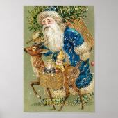 MERRY CHRISTMAS BLUE SANTA CLAUSE POSTER (Voorkant)