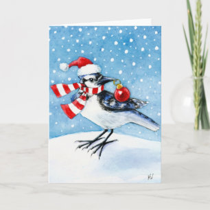 Merry Christmas Bluejay Feestdagen Kaart
