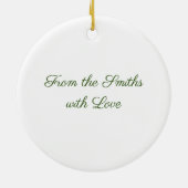 Merry Christmas Boho Guitar and Flowers Ornament (Achterkant)