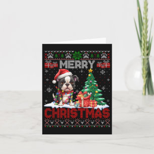 Merry Christmas Boston Terrier Hondenliefhebbers U Kaart