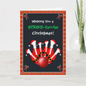 Merry Christmas Bowling Kaart (Voorkant)