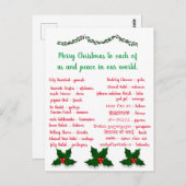 MERRY CHRISTMAS BRIEFKAART (Voorkant / Achterkant)