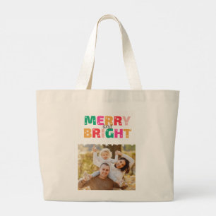 Merry Christmas & Bright beroemd gemaakt door Wils Grote Tote Bag