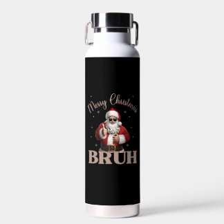 Merry Christmas BRUH Grappig ontwerp Waterfles