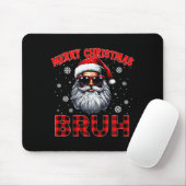 Merry Christmas Bruh Red Plaid Funny Santa Claus M Muismat (Met muis)