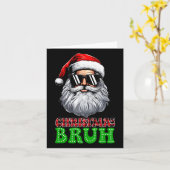 Merry Christmas Bruh Santa Claus Bruh Plaid Xmas P Kaart (Gele Bloem)