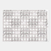 Merry Christmas Buffalo Check Wrapping Paper Set (Voorkant 3)