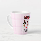Merry Christmas- Buffalo Plaid Gnomes Latte Mok (Linkerhoek)