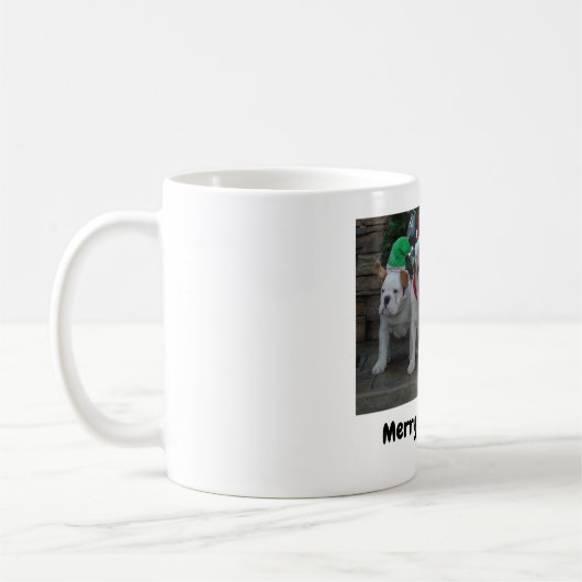 Merry Christmas Bulldog Mug (Gauche)