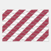Merry Christmas Burgundy Houndstooth Pattern Inpakpapier Vel (Voorkant)