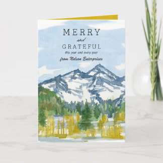 Merry Christmas Business Rocky Mountains Custom Kaart