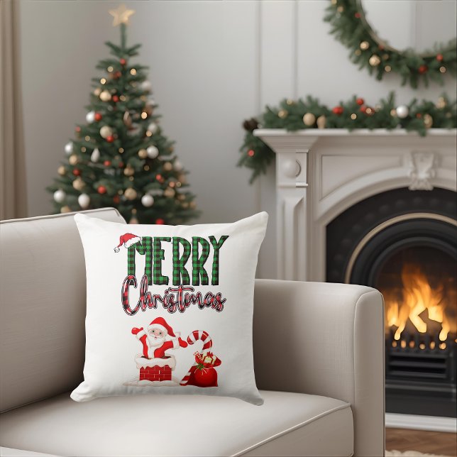 Merry Christmas by Santa - Throw Pillow Kussen (Creator heeft geüpload)