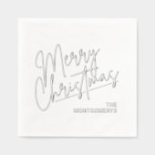 Merry Christmas Calligraphy Silver (Recto)