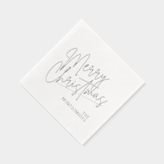 Merry Christmas Calligraphy Silver (Droite)