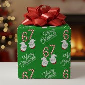 Merry Christmas Candy Cane 6-7 Meme Pattern Cadeaupapier