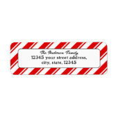 Merry Christmas Candy Cane retouradres Etiket (Voorkant)