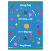 Merry Christmas Candy Canes Ornaments Trees Tafelkleed (Voorkant)