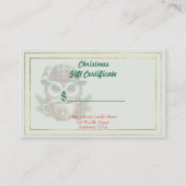 Merry Christmas Candy Store Gift Certificate Visitekaartje (Voorkant)