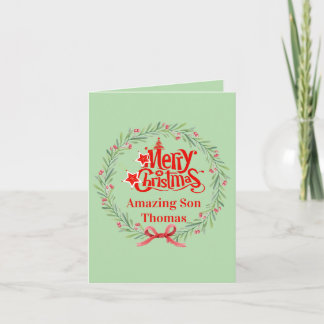 Merry Christmas Card for Son Kaart