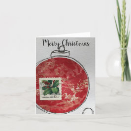 Merry Christmas Card - hand drawn ornament 2020-13 Bedankkaart