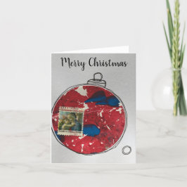 Merry Christmas Card - hand drawn ornament 2020-6 Bedankkaart