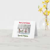 **MERRY CHRISTMAS CARD** KAART VAN TRIPLET (Gele Bloem)