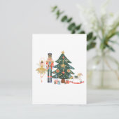 Merry Christmas Card with Nutcracker characters Feestdagenkaart (Staand voorkant)