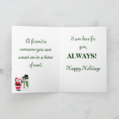 MERRY CHRISTMAS Carte AMIE (Intérieur)