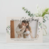 MERRY CHRISTMAS CARTE VERTE PERSONNALISABLE (Debout devant)