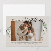 MERRY CHRISTMAS CARTE VERTE PERSONNALISABLE (Devant / Derrière)