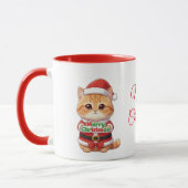 Merry Christmas Cat Lover's Mug (Gauche)