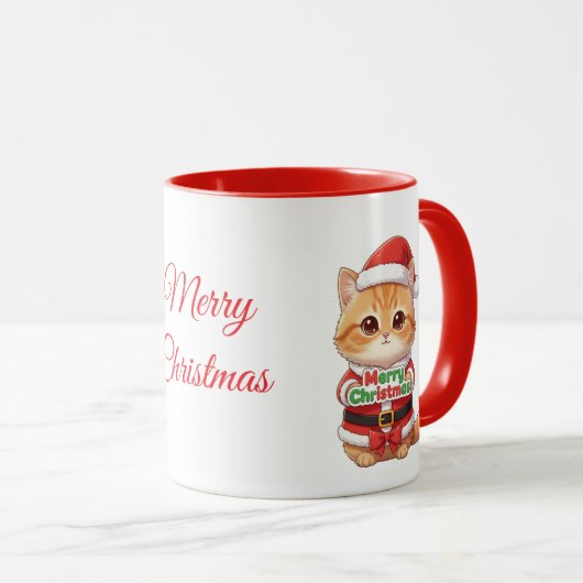 Merry Christmas Cat Lover's Mug (Devant droit)